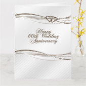 Carte 60e anniversaire du Mariage (Fleur jaune)