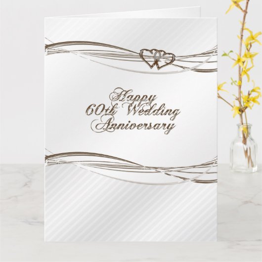 Carte 60e anniversaire du Mariage (Fleur jaune)