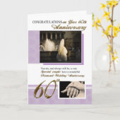Carte 60e anniversaire du Mariage (Fleur jaune)