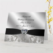 Carte 60e anniversaire du Mariage diamant 8,5x11 (Fleur jaune)