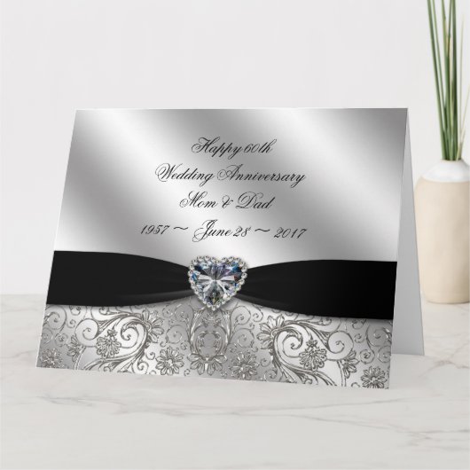 Carte 60e anniversaire du Mariage diamant 8,5x11 (Devant)
