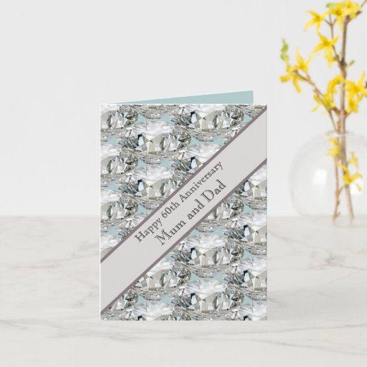 Carte 60e anniversaire du Mariage Diamond (Fleur jaune)