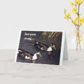 Carte **60e ANNIVERSAIRE** DUCKS ÊTRE COMÉDIQUE POUR "VO (Fleur jaune)