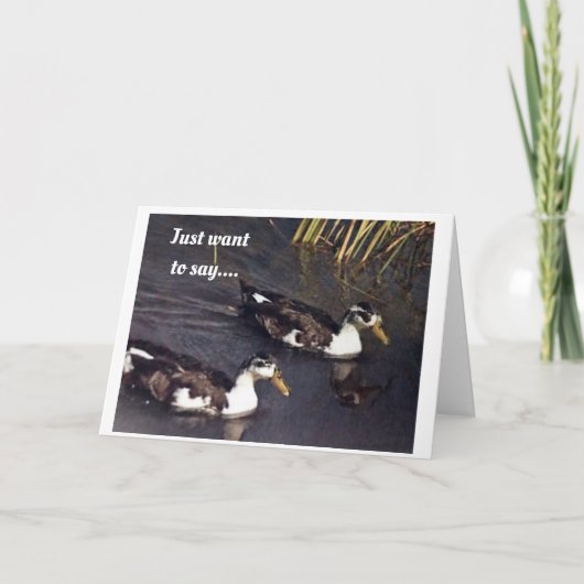 Carte **60e ANNIVERSAIRE** DUCKS ÊTRE COMÉDIQUE POUR "VO (Devant)