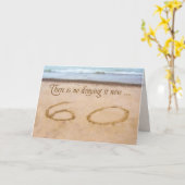 Carte 60e anniversaire Ecriture dans Sand Seashore (Fleur jaune)