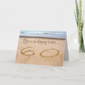 Carte 60e anniversaire Ecriture dans Sand Seashore (Devant)