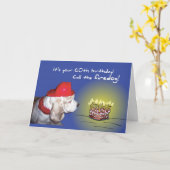 Carte 60e anniversaire Firedog, Humorisore Chien (Fleur jaune)