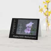 Carte 60e Anniversaire, floral, verset biblique sur l'am (Fleur jaune)