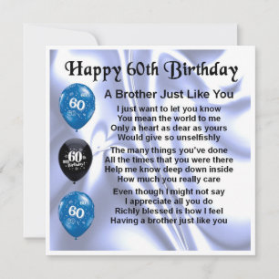 Carte 60e anniversaire - Frère