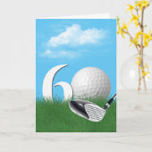 Carte 60e Anniversaire Golf Ball In Grass (Fleur jaune)
