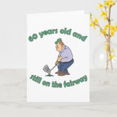 Carte 60e anniversaire Golfer Gag cadeau (Fleur jaune)