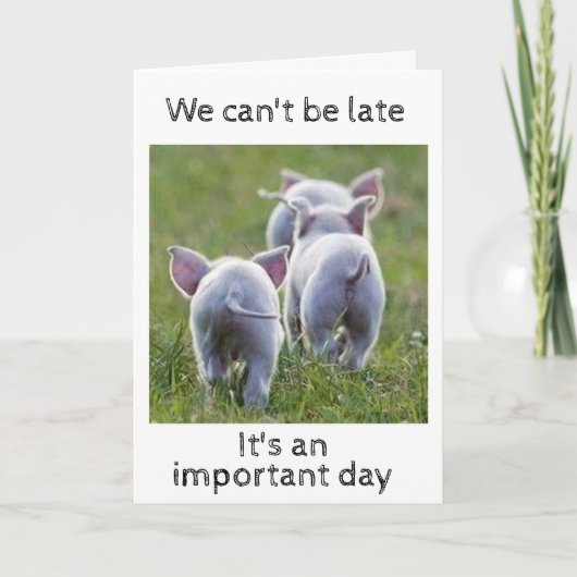 Carte 60e anniversaire HUMOUR de BUNCH OF PIGS Card (Devant)