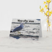 Carte **60e ANNIVERSAIRE** HUMOUR SEAGULL (Fleur jaune)