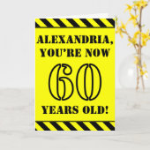 Carte 60e anniversaire : Jeu de style graphique, Nom per (Fleur jaune)