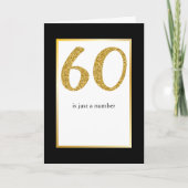 Carte 60e anniversaire Juste un nombre drôle de plaisant (Devant)