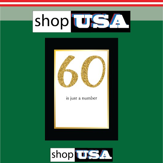 Carte 60e anniversaire Juste un nombre drôle de plaisant