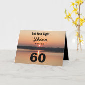 Carte 60e anniversaire laissez votre lumière briller la (Fleur jaune)