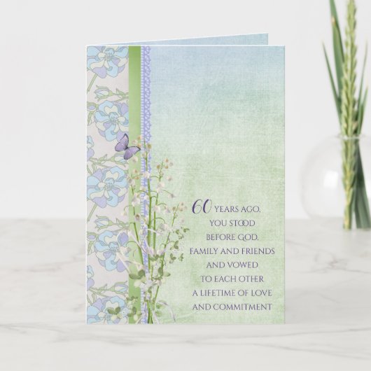 Carte 60e anniversaire Lily du bouquet de la vallée (Devant)
