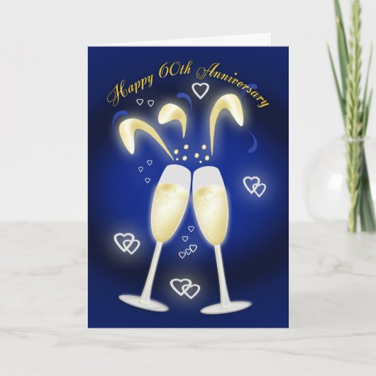 Carte 60e anniversaire Mariage Mariage diamant (Devant)