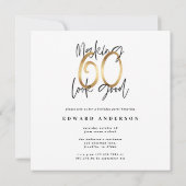 Carte 60e anniversaire moderne noir et or (Dos)