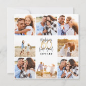 Carte 60e anniversaire moderne noir et or (Devant)