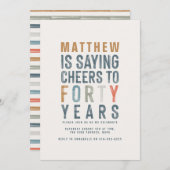 Carte 60e anniversaire moderne rustique classe typograph (Devant / Derrière)