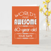 Carte 60e Anniversaire Mondes Meilleur Fabuleux Flamme O (Fleur jaune)