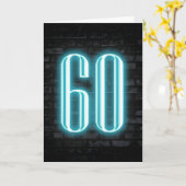 Carte 60e anniversaire Neon Connexion en brique (Fleur jaune)