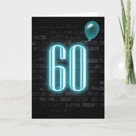 Carte 60e anniversaire Neon Connexion en brique (Devant)