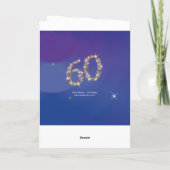 Carte 60e anniversaire - Nombre d'étoiles - Bleu - 60 an (Dos)