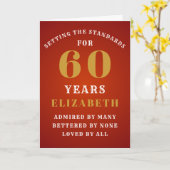 Carte 60e anniversaire Normes d'établissement Ajoutez vo (Fleur jaune)