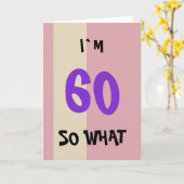 Carte 60e anniversaire pour elle drôle (Fleur jaune)