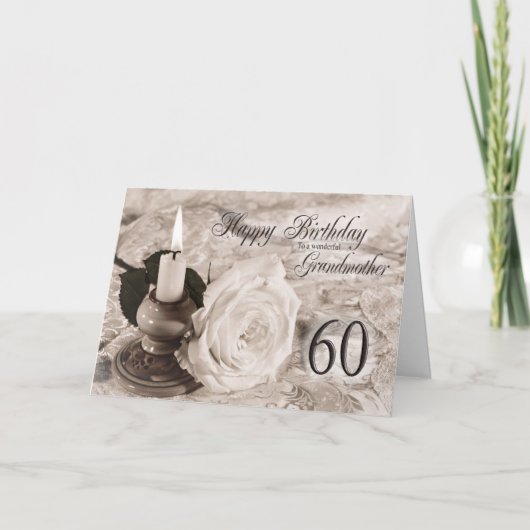 Carte 60e anniversaire pour grand-mère (Devant)