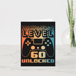 Carte 60e Anniversaire Pour Homme Niveau 60 Joueur Déver