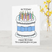 Carte 60e anniversaire pour le gendre (Fleur jaune)