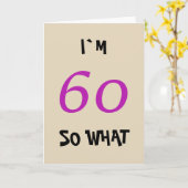 Carte 60e anniversaire pour son drôle (Fleur jaune)