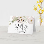 Carte 60e anniversaire Soixantième anniversaire heureux  (Fleur jaune)