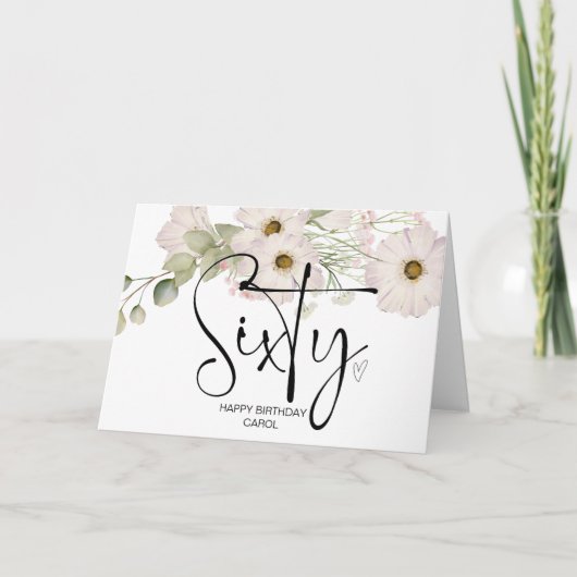 Carte 60e anniversaire Soixantième anniversaire heureux (Devant)