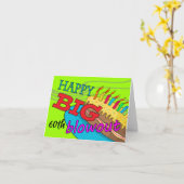 Carte 60e anniversaire souffle sur mesure avant (Fleur jaune)