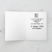 Carte 60e anniversaire Souhaite un colibri élégant (Intérieur)