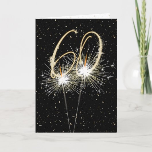 Carte 60e anniversaire Sparkler (Devant)