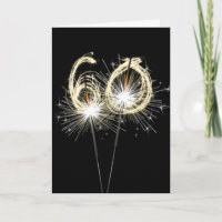 60e anniversaire Sparklers sur Noir