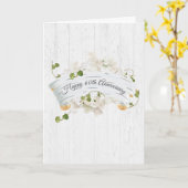 Carte 60e Anniversaire Sur Birch Scroll With Ivy (Fleur jaune)