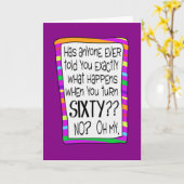 CARTE 60E ANNIVERSAIRE SURPRISE (Fleur jaune)