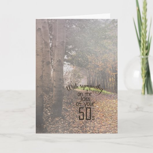 Carte 60e anniversaire-sympathie dans les bois brumeux (Devant)