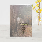 Carte 60e anniversaire-sympathie dans les bois brumeux (Fleur jaune)