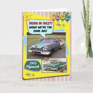 Carte 60e anniversaire ! Wow, même âge que cette Chevy 1