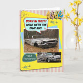 Carte 60e anniversaire ! Wow, même âge que cette Chevy 1 (Fleur jaune)