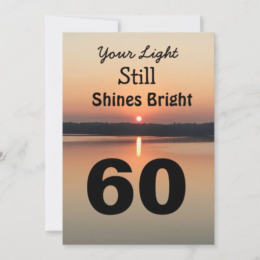 Carte 60e brillant anniversaire Sunrise Black Gold (Devant)