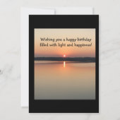 Carte 60e brillant anniversaire Sunrise Black Gold (Dos)